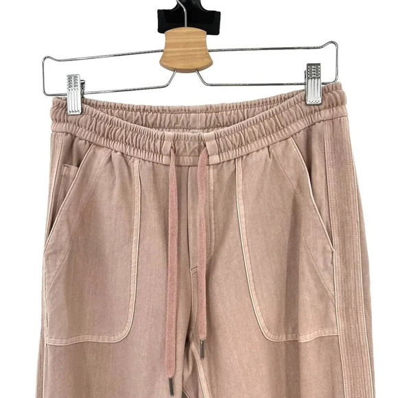 Athleta Farallon Jogger Pants in Mocha Latte Pink Beige Sweatpants Size 2 - Picture 3 of 11